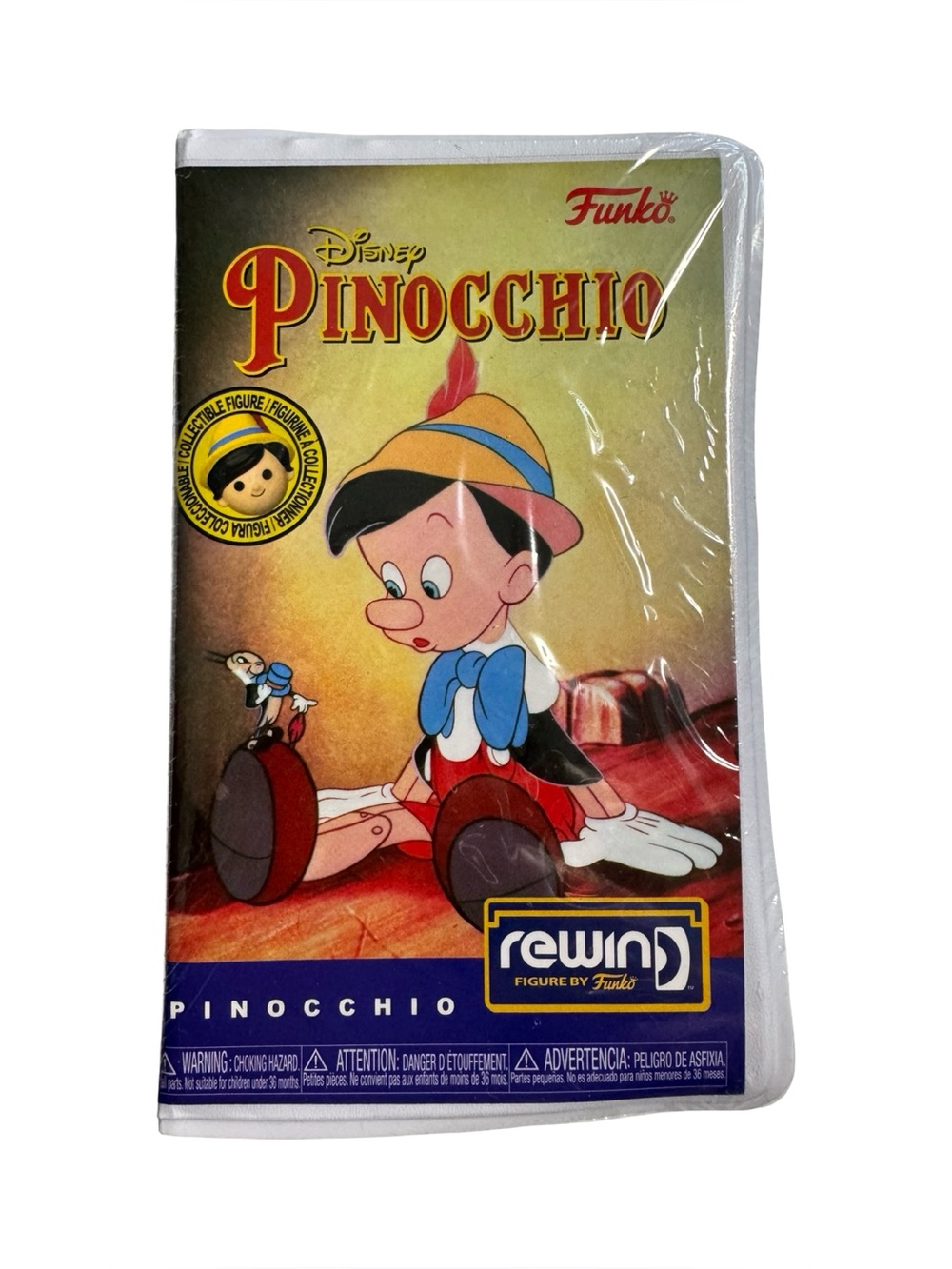 Funko Rewind Disney Pinocchio VHS‎ Figure Sealed Blockbuster Chase